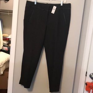 LOFT Black Tuxedo Crop Pants